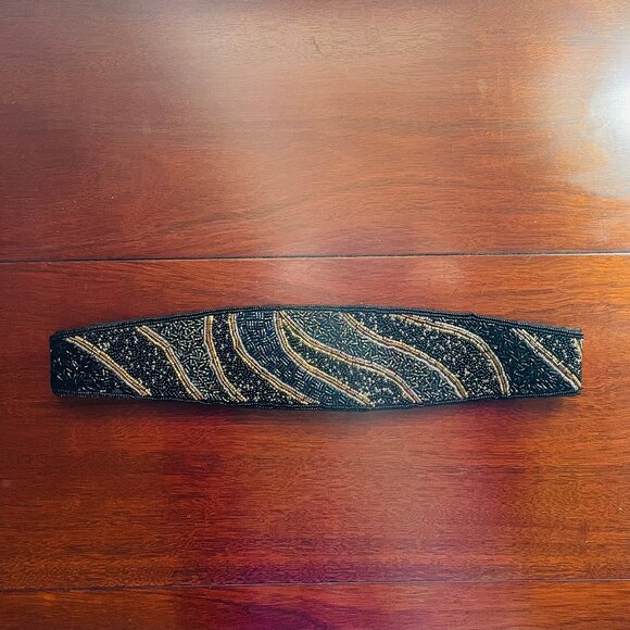 Beaded Art Deco 70's Belt - Picture 3 of 10
